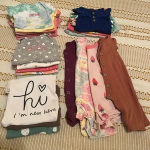Newborn baby girl clothing bundle